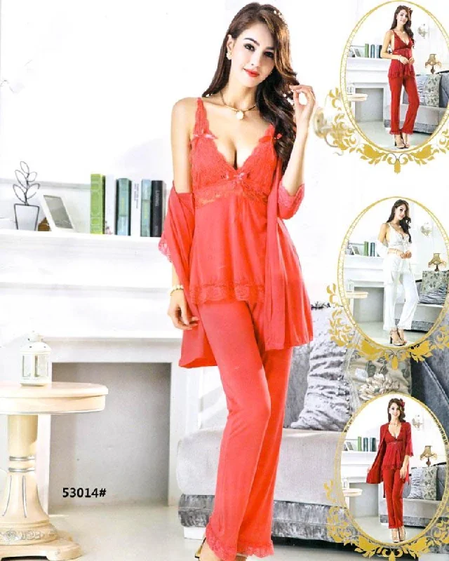 3 Pcs Slik Ladies Nightwear - 53014