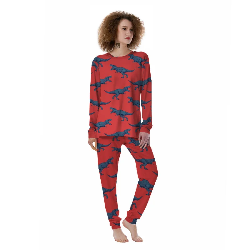 Tyrannosaurus Rex Print Pattern Women's Pajamas