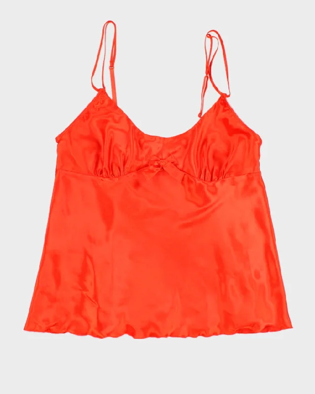 Y2k 00s La Senza Orange Cami Top - L