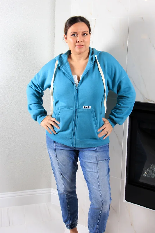 Kaeute Zip Up Jacket | Lite Teal