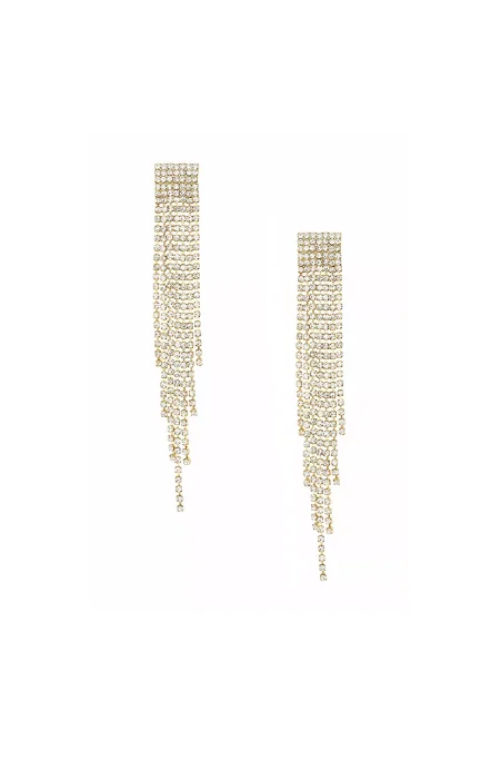 Enchanted to Meet You Crystal Fringe Earrings