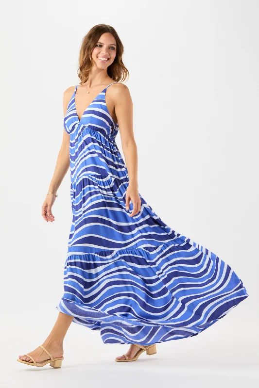 Tiare Hawaii Waikiki Maxi Wavey Blue