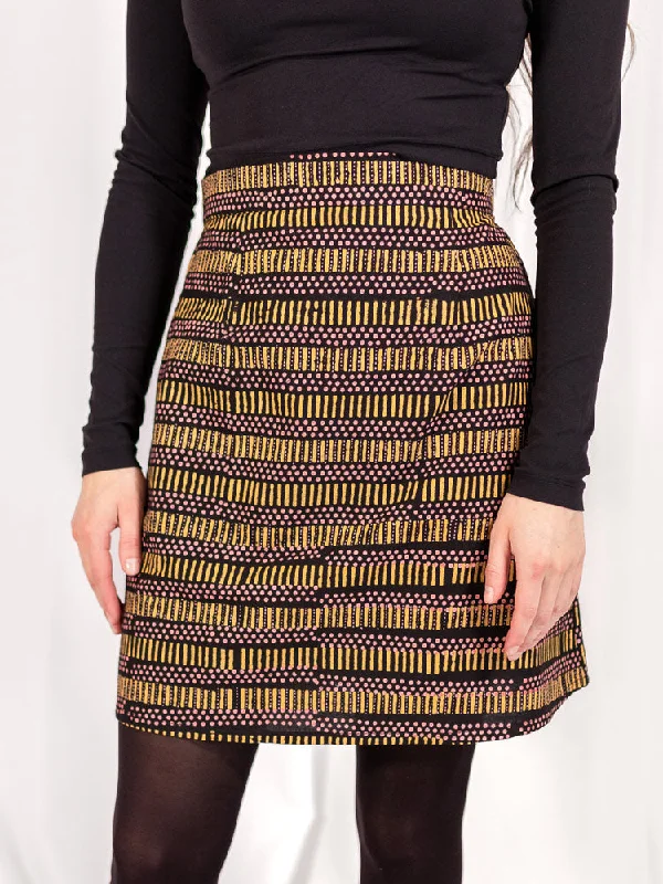 Val Mini Skirt - Dots And Dashes Yellow