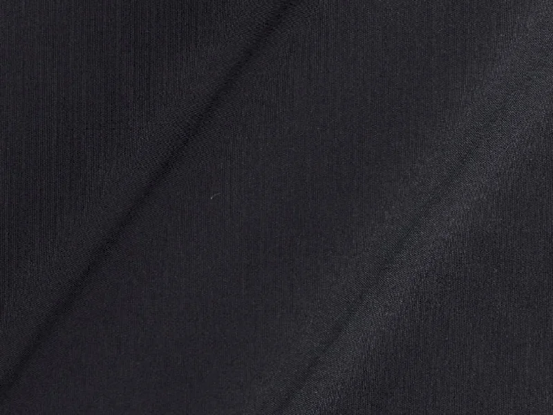 Carbon Black Plain Butter Crepe Fabric