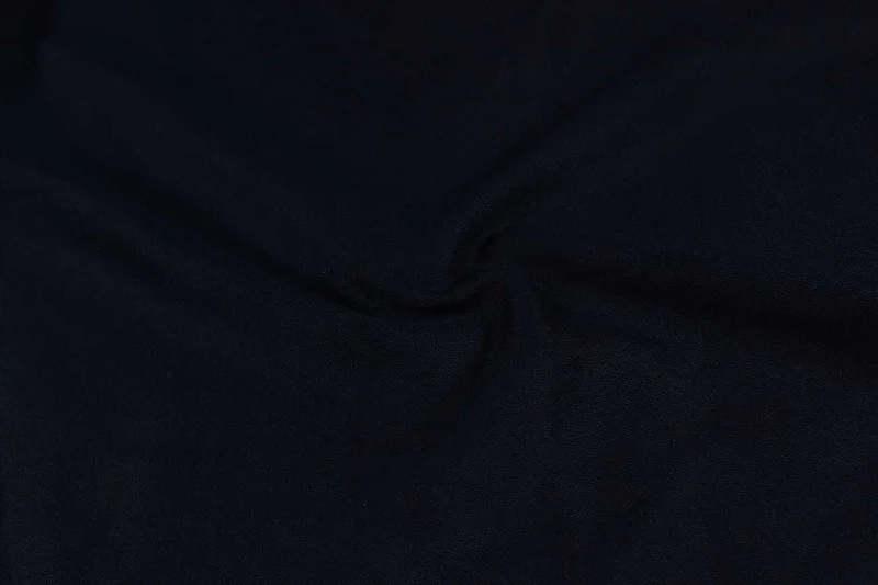 Matte Dark Blue Plain Wool Fabric