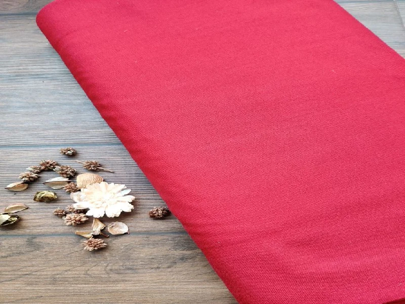 Maroon Plain Premium Wool Fabric