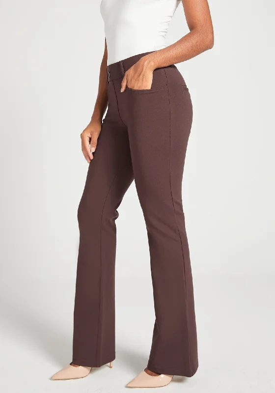 7-Pocket Dress Pant Yoga Pant | Bootcut (Cherrywood)