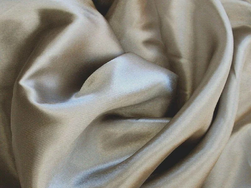 Beige Silky Plain Japan Satin Fabric