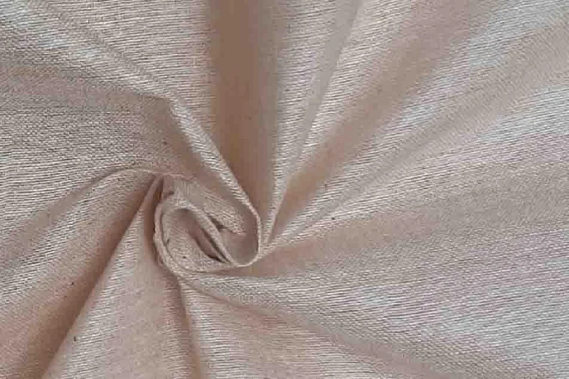 Beige Brown Plain Cotton Fabric