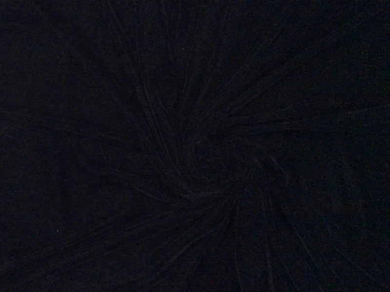 Black Plain Micro Velvet Fabric