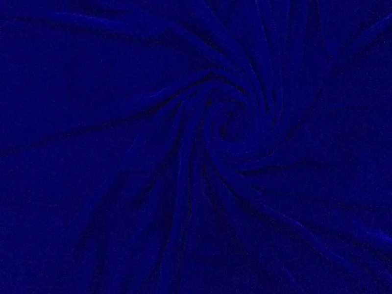 Blue Plain Micro Velvet Fabric