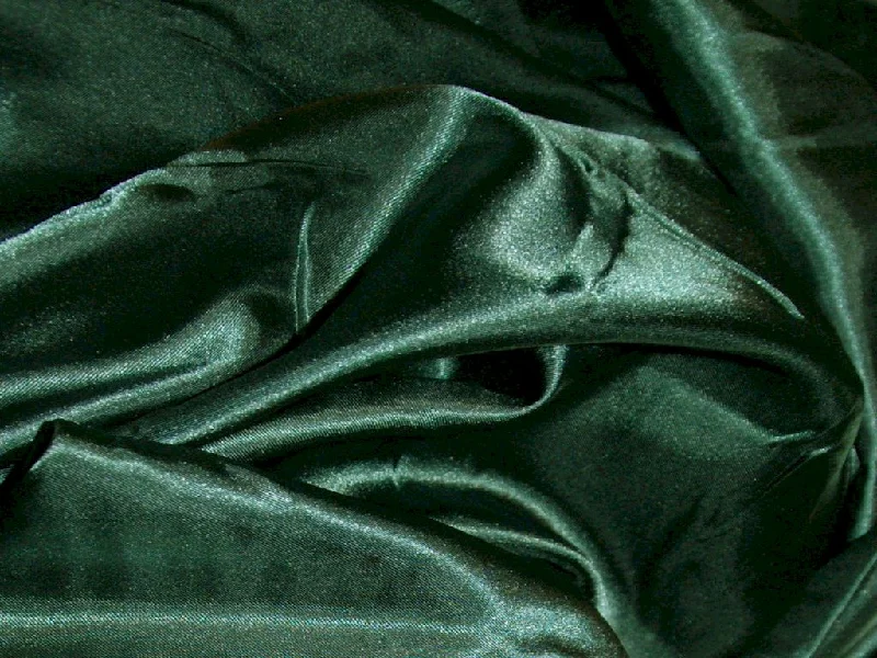 Bottle Green Silky Plain Japan Satin Fabric