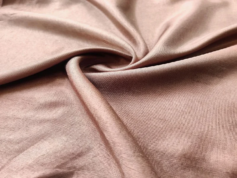 Brown Plain Rose Silk Fabric