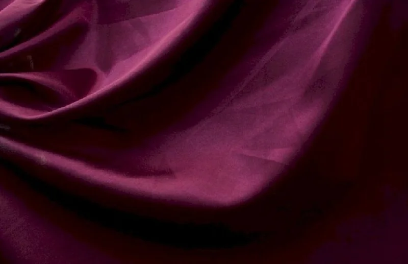 Burgundy Purple Plain Crepe Satin Fabric