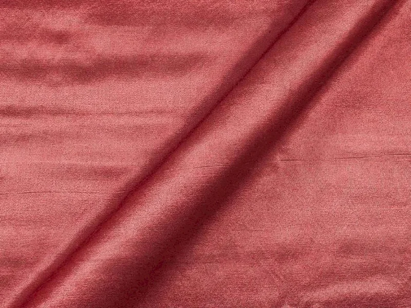 Cranberry Red Plain Gaji Silk Fabric