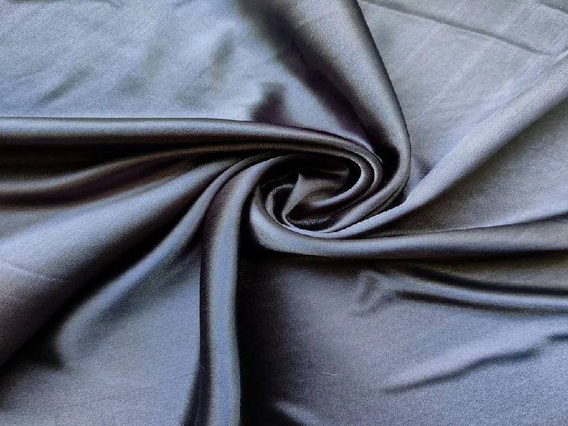 Charcoal Gray Plain Japanese Satin Fabric