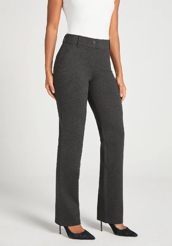 Classic Dress Pant Yoga Pant | Straight (Charcoal)