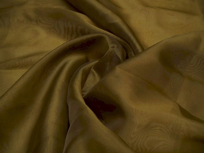 Coffee Brown Plain Viscose Organza Fabric