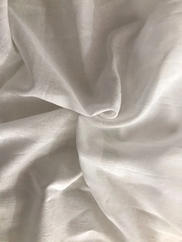 White Plain Dyeable Cotton Voile Fabric