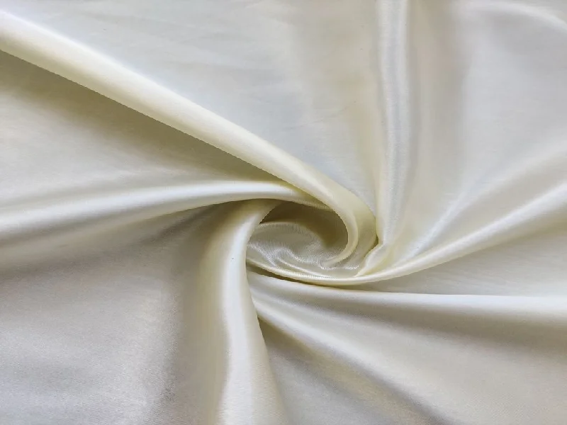 Cream Plain Japanese Satin Fabric