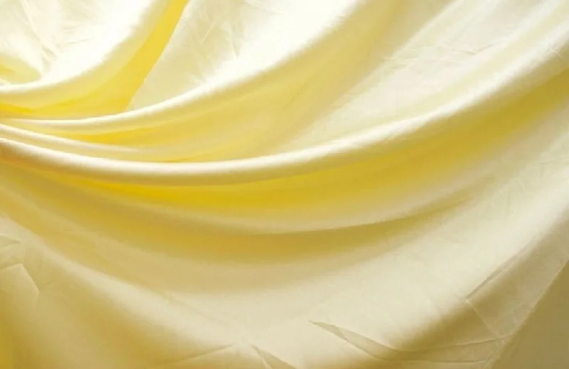 Cream Plain Crepe Satin Fabric