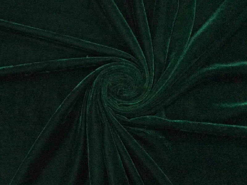 Dark Green Plain Micro Velvet Fabric