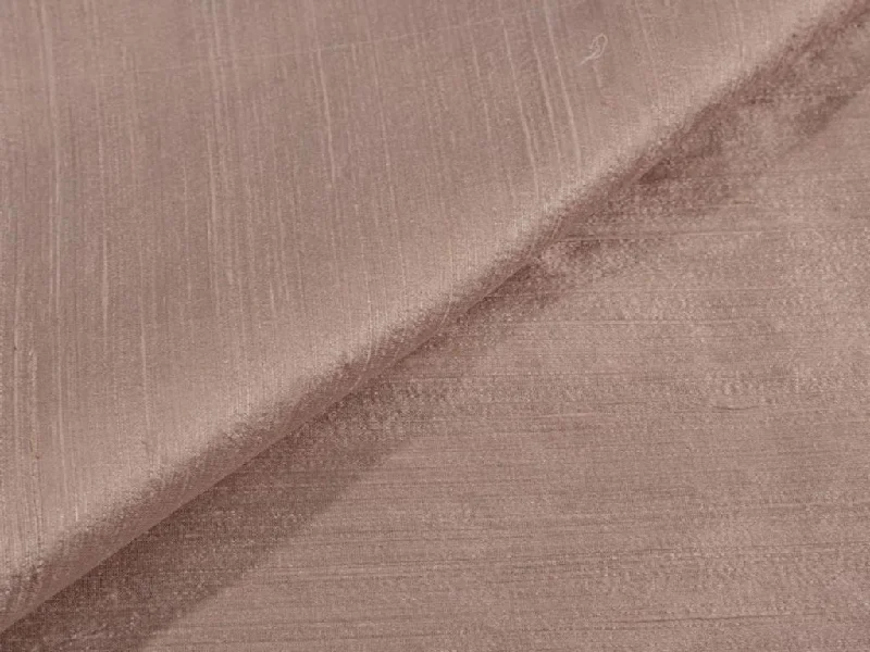 Dark Beige Plain Bangalore Raw Silk Fabric