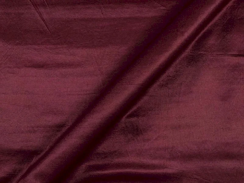 Dark Maroon Plain Gaji Silk Fabric