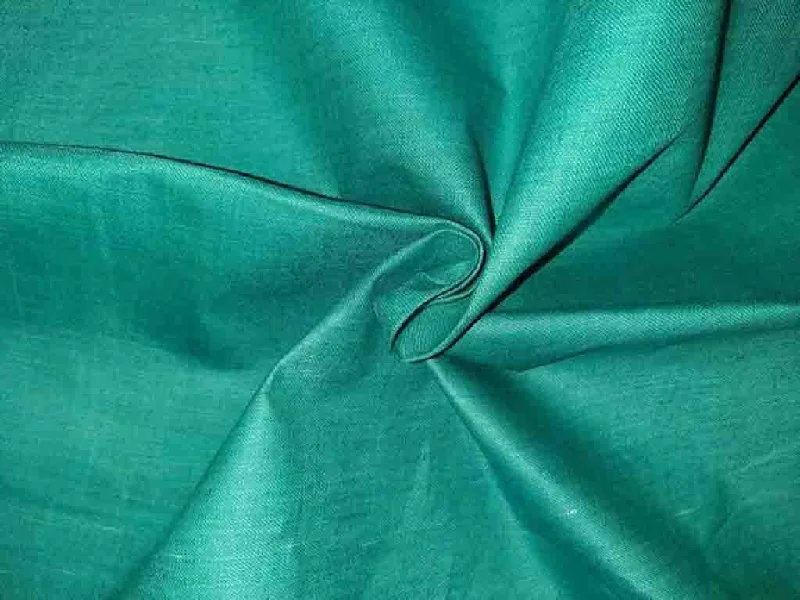 Deep Green Plain Handloom Cotton Fabric