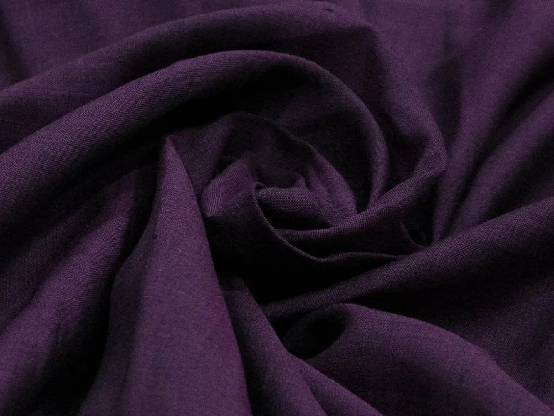 Deep Purple Plain Ramie Linen Fabric