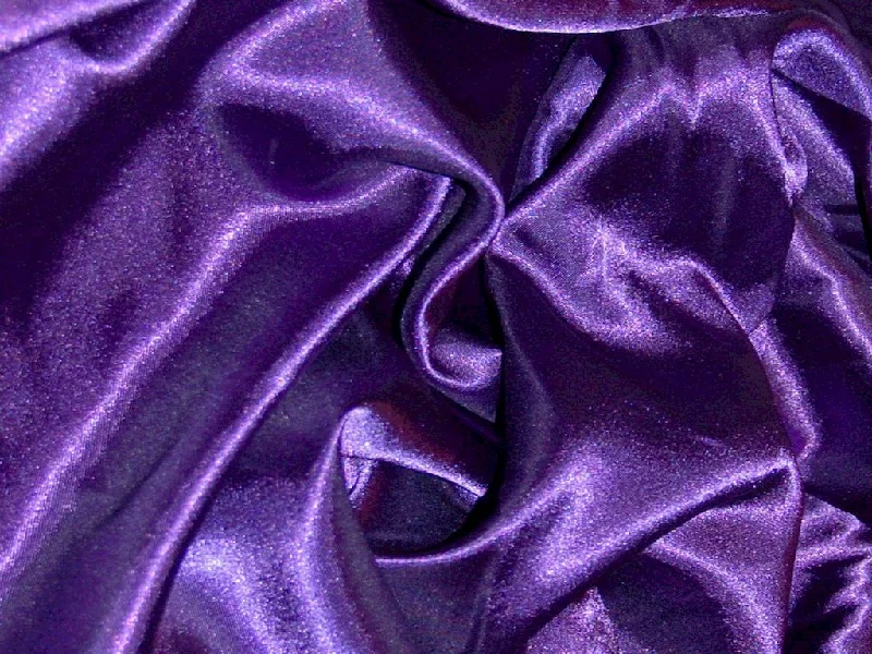 Deep Purple Silky Plain Japan Satin Fabric