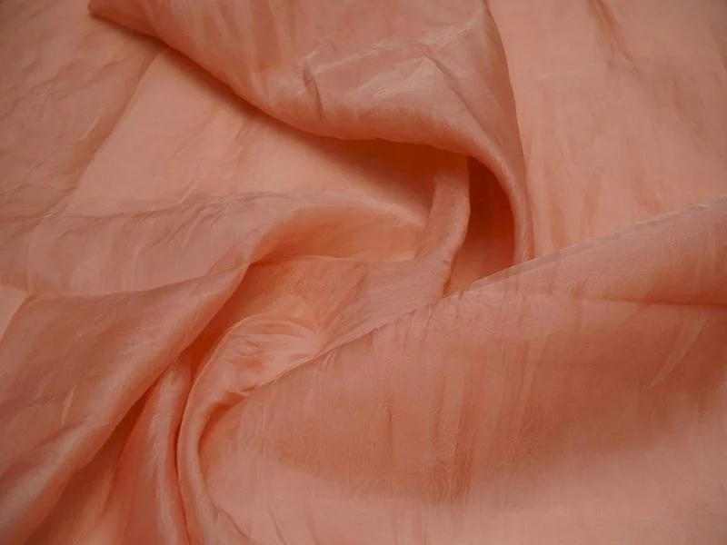 Dusty Rose Pink Plain Viscose Organza Fabric