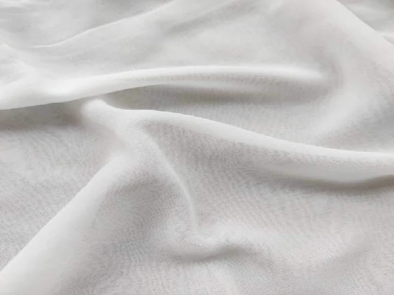 White Plain Dyeable Japanese Georgette Fabric