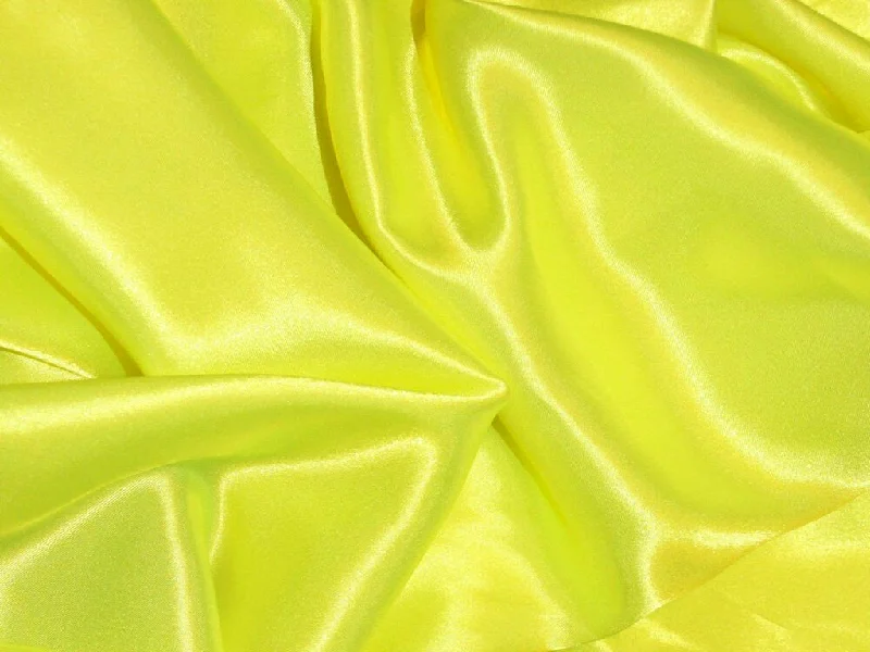 Flo Yellow Silky Plain Japan Satin Fabric