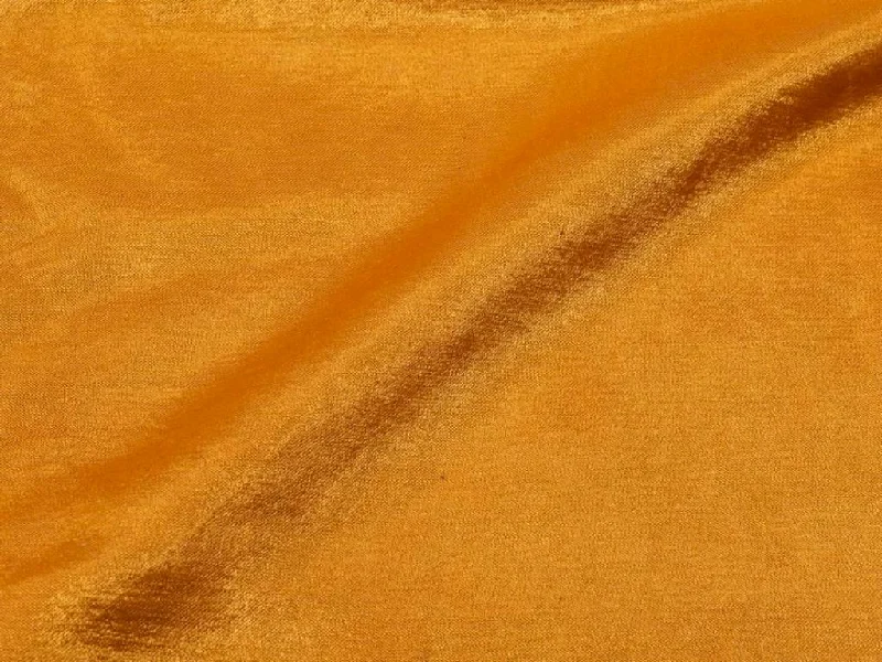 Golden Plain Gaji Silk Fabric