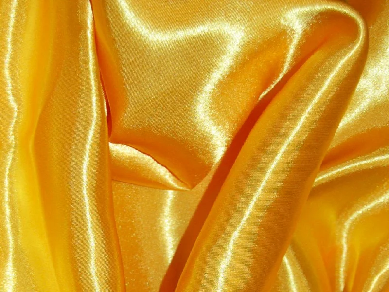 Golden Yellow Silky Plain Japan Satin Fabric