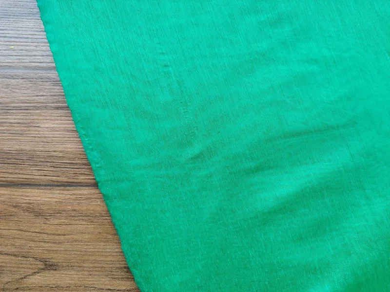 Green Plain Chanderi Fabric