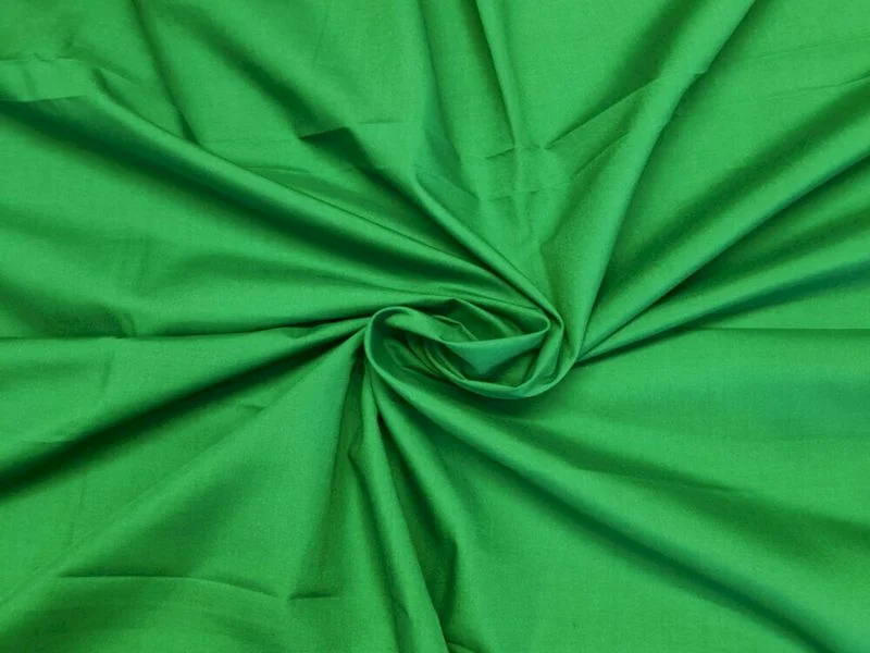 Green Plain Pure Cotton Poplin Fabric