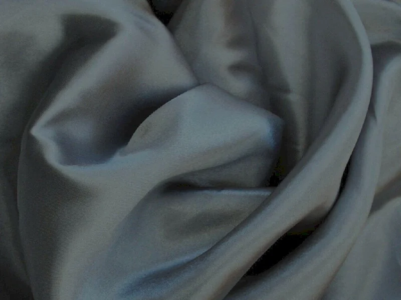 Gunmetal Gray Silky Plain Japan Satin Fabric