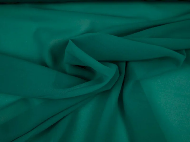 Jade Green Plain Chinon Chiffon Fabric