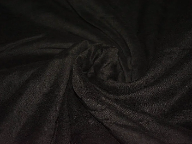 Jet Black Plain American Georgette Fabric