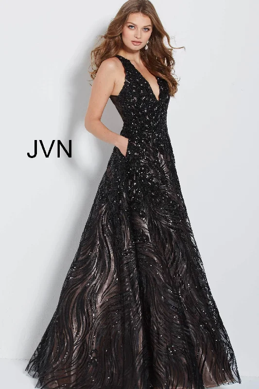 Jovani JVN60641ASC - Illusion Cutout Back Prom Dress