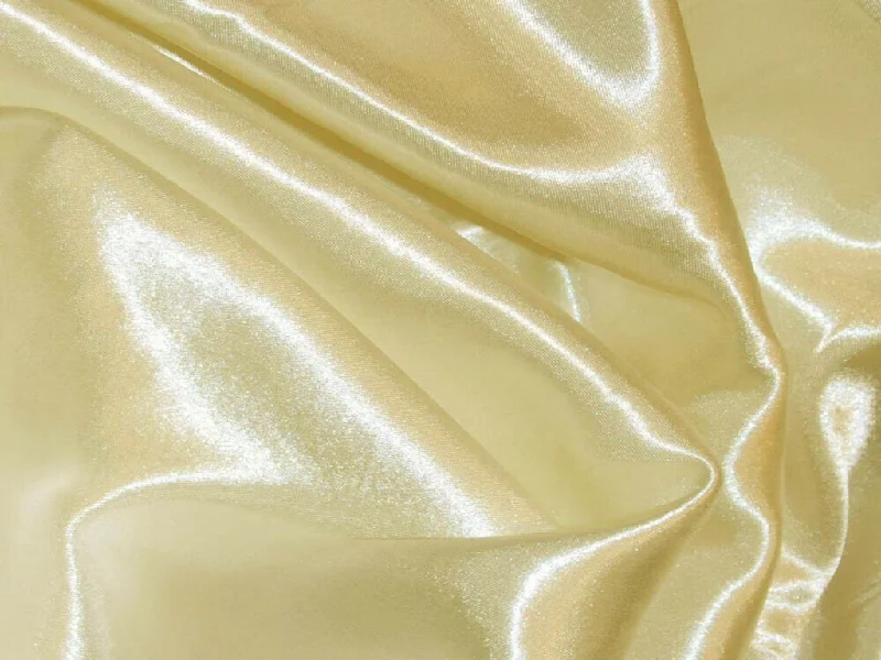 Lemon Yellow Silky Plain Japan Satin Fabric