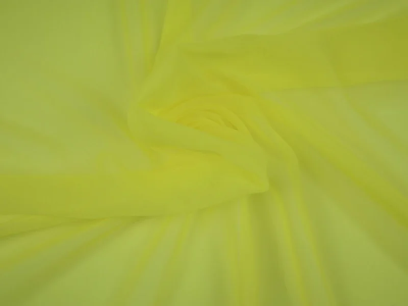 Lemon Yellow Plain Chinon Chiffon Fabric