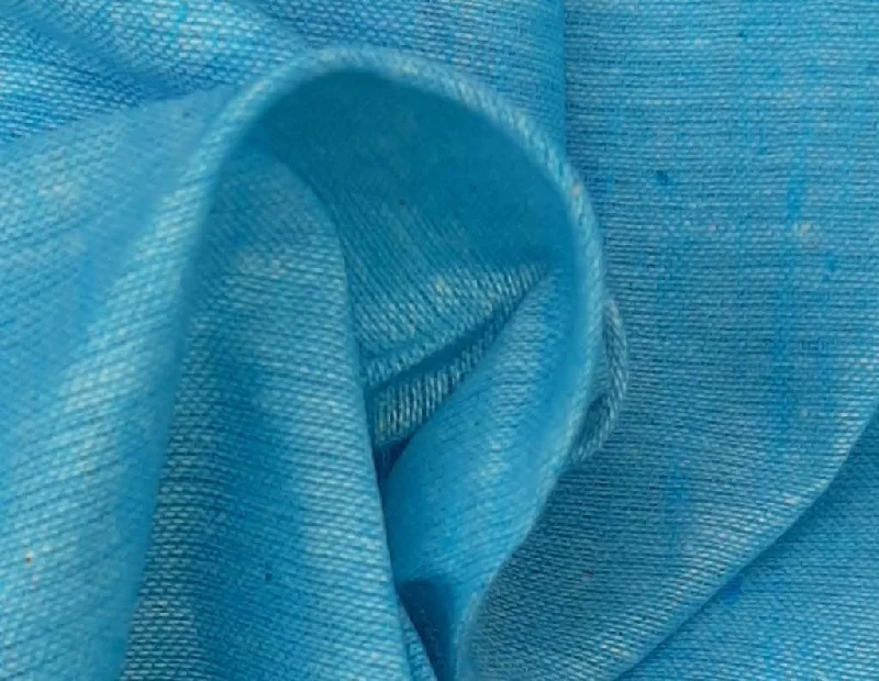 Light Blue Plain Handloom Cotton Fabric