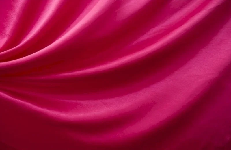 Magenta Pink Plain Crepe Satin Fabric