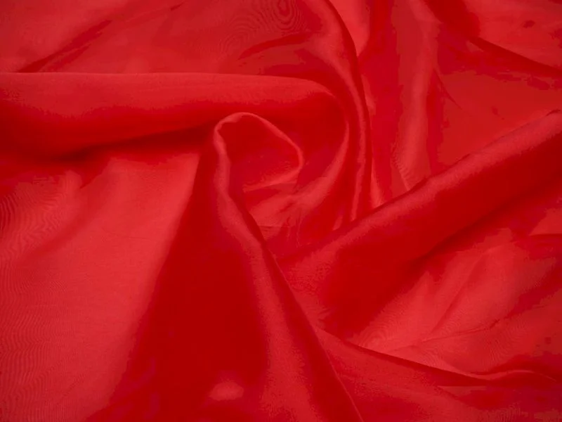 Maroon Plain Viscose Organza Fabric