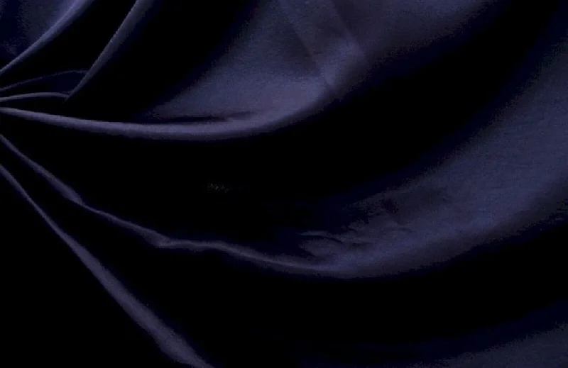 Navy Blue Plain Crepe Satin Fabric