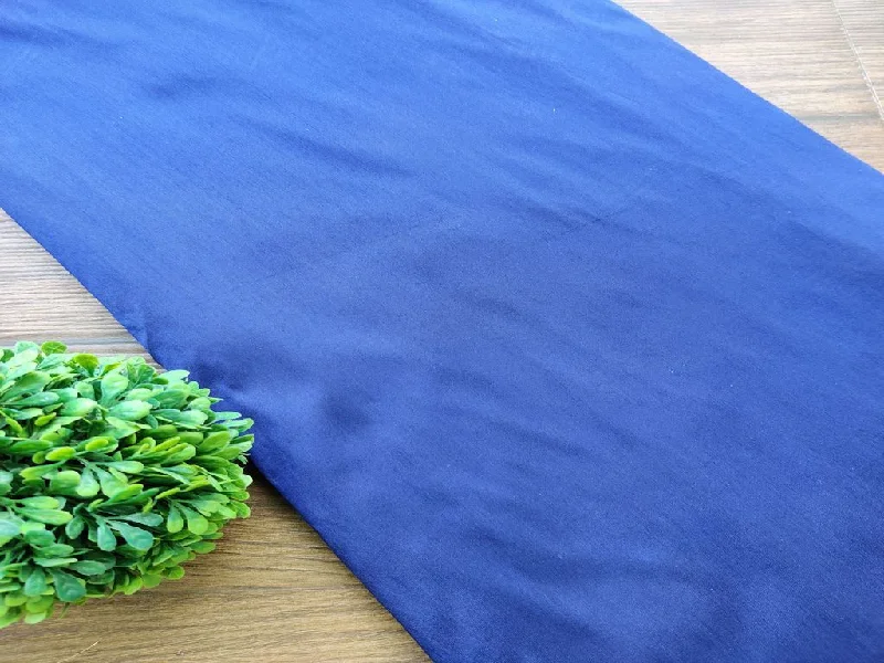 Navy Blue Plain Taffeta Silk Fabric