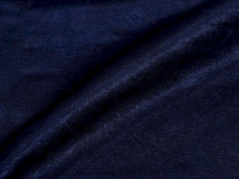 Navy Blue Plain Gaji Silk Fabric